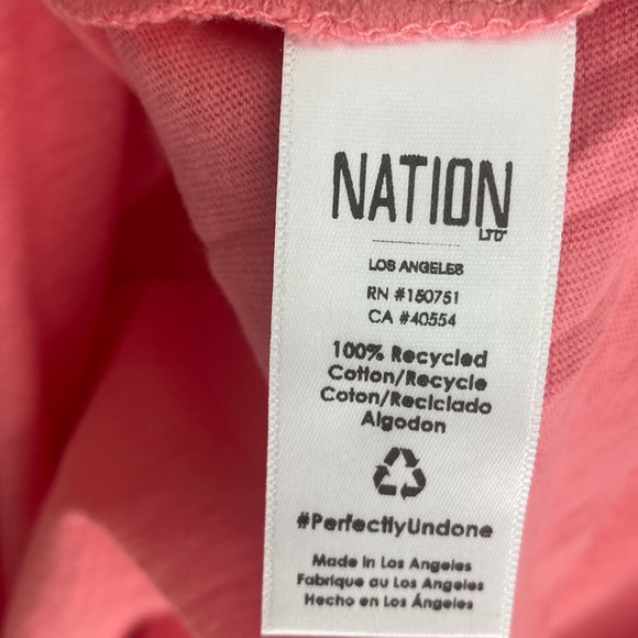 *PINK* NATION LTD Nina Vintage Fit V-neck short sleeve, Style # 2157CN, NWT, XS - Picture 7 of 8